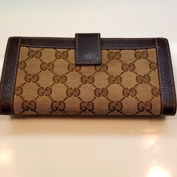 Gucci Crystal GG Monogram Canvas and Leather Continental Wallet Unisex - Picture 12 of 12